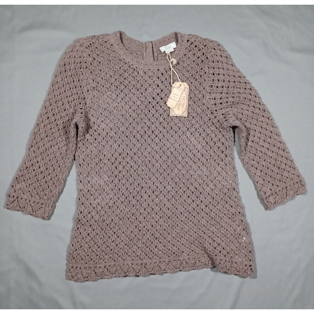 Fat Face Sweater Womens Sz 10 Brown Chloe Crochet Jumper New